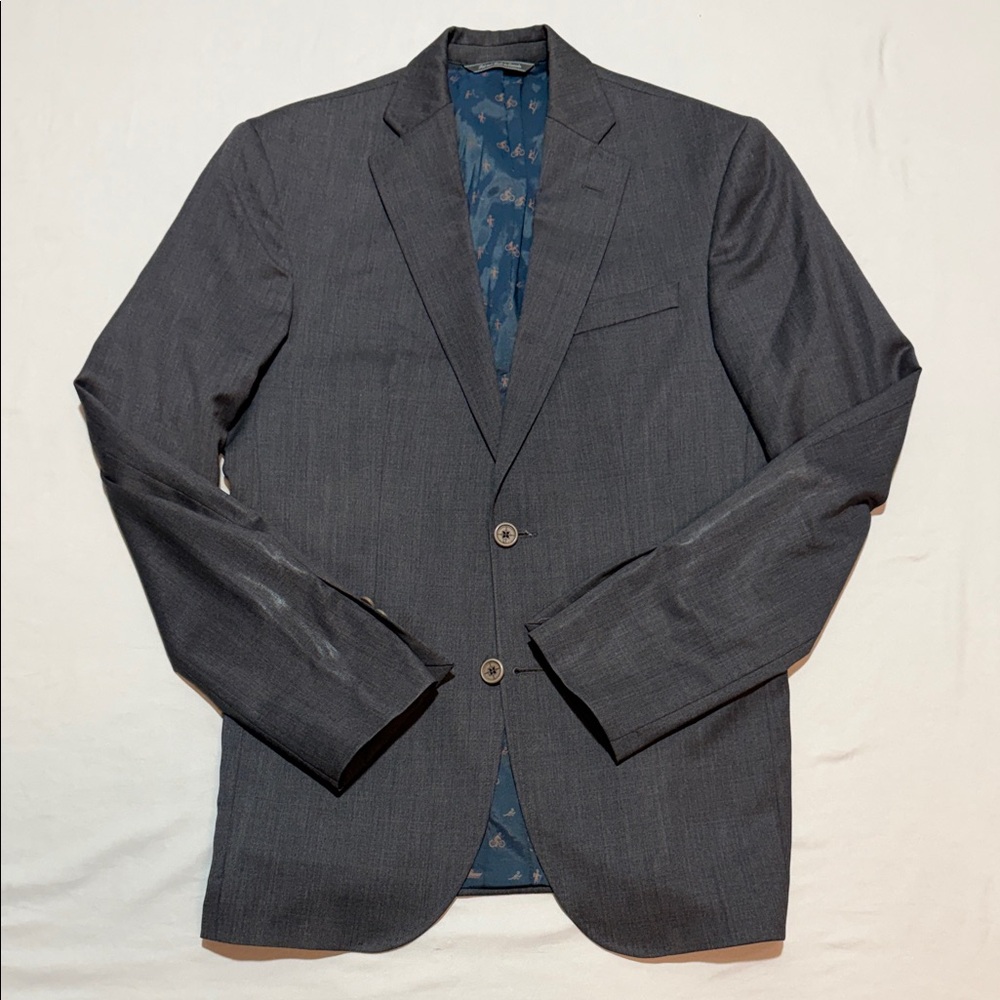 Men’s Ted Baker London Charcoal Two-Button Sport Coat Size 38S